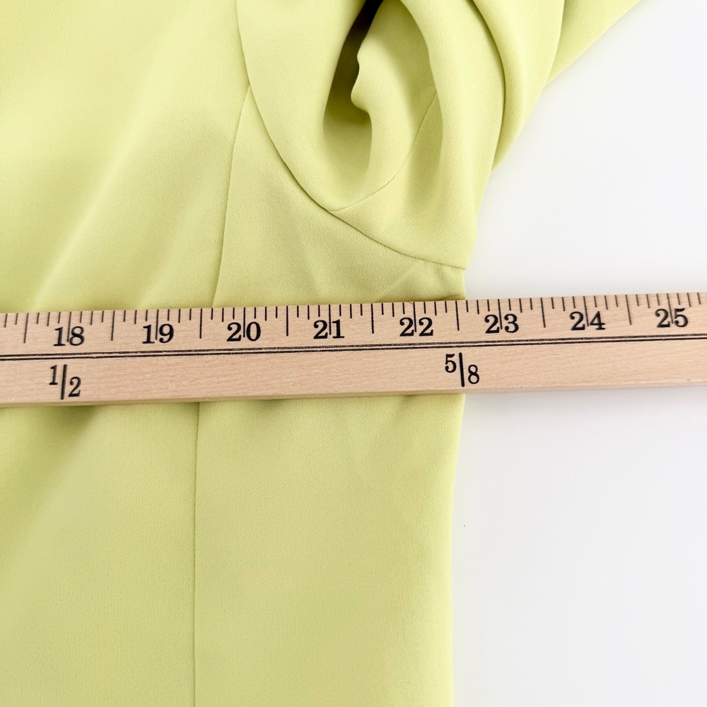 NWT Chico's Ruched Sleeve Blazer Notched Lapel Frozen Lime Size 14 (Chico's 2.5) - Picture 7 of 9